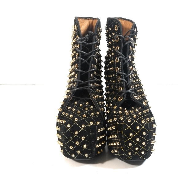 Jeffrey Campbell Women Stud Platform Booties 8.5 - Picture 4 of 8